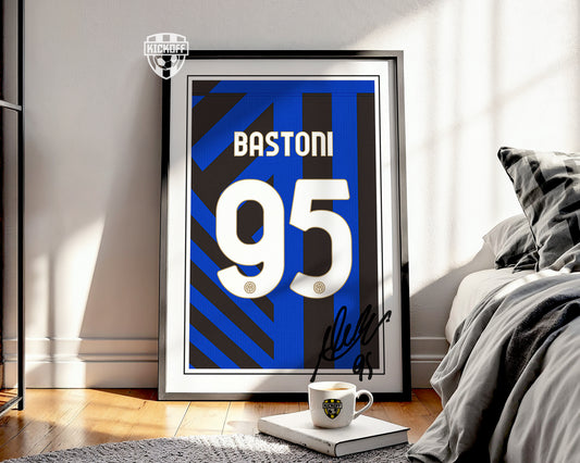 Alessandro Bastoni 24/25 Inter Milan Home Shirt Poster
