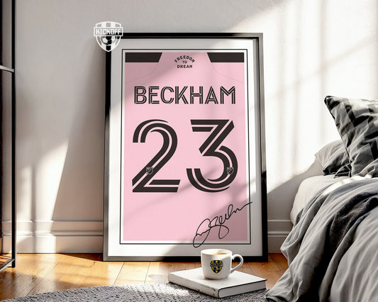 David Beckham 24/25 Inter Miami Home Shirt Poster