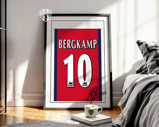 Dennis Bergkamp 98/99 Arsenal Classic Home Shirt Poster