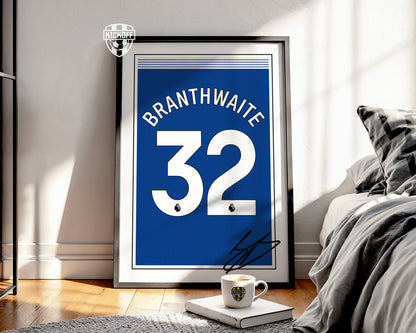 Jarrad Branthwaite 24/25 Everton Home Shirt Poster