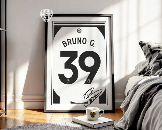 Bruno Guimaraes 24/25 Newcastle Utd Home Shirt Poster