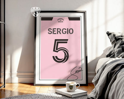 Segio Busquets 24/25 Inter Miami Home Shirt Poster