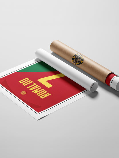 Cristiano Ronaldo Portugal 2022 World Cup Shirt Poster