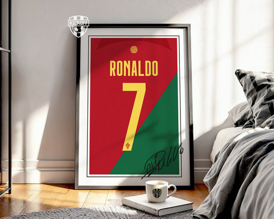 Cristiano Ronaldo Portugal 2022 World Cup Shirt Poster