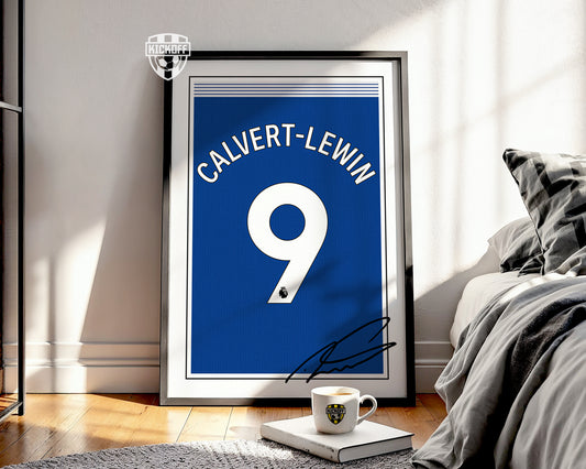 Dominic Calvert-Lewin 24/25 Everton Home Shirt Poster