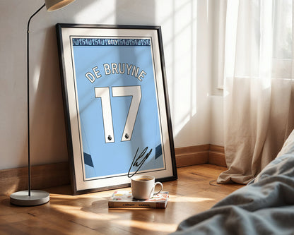 Kevin De Bruyne 24/25 Man City Home Shirt Poster