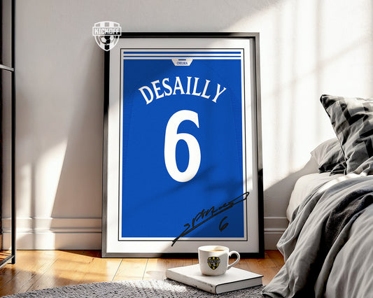 Marcel Desailly 99/02 Chelsea Classic Home Shirt Poster
