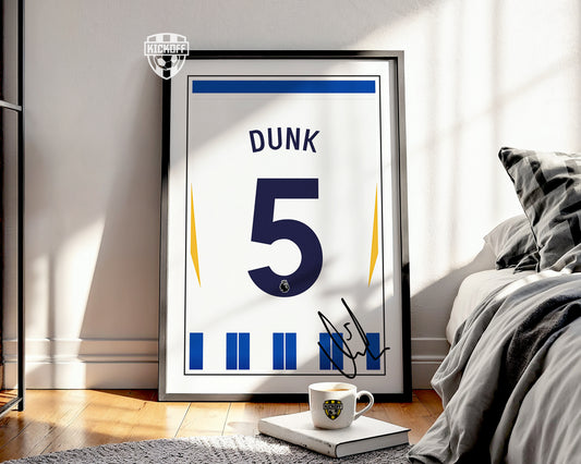 Lewis Dunk 24/25 Brighton Home Shirt Poster