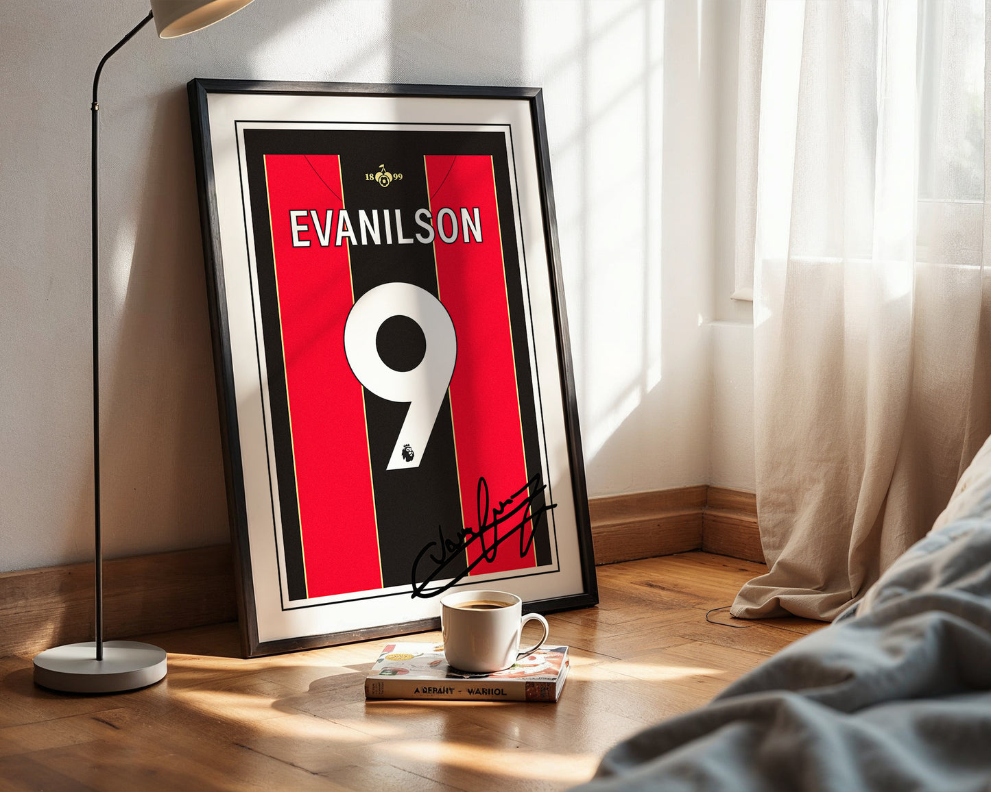 Evanilson 24/25 AFC Bournemouth Home Shirt Poster