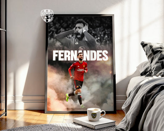 Bruno Fernandes Man United Poster