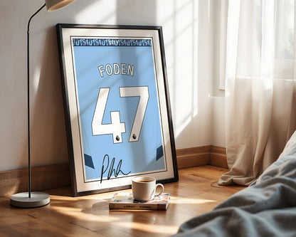 Phil Foden 24/25 Man City Home Shirt Poster