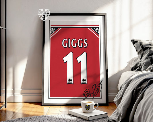 Ryan Giggs 98/99 Man Utd Classic Home Shirt Poster
