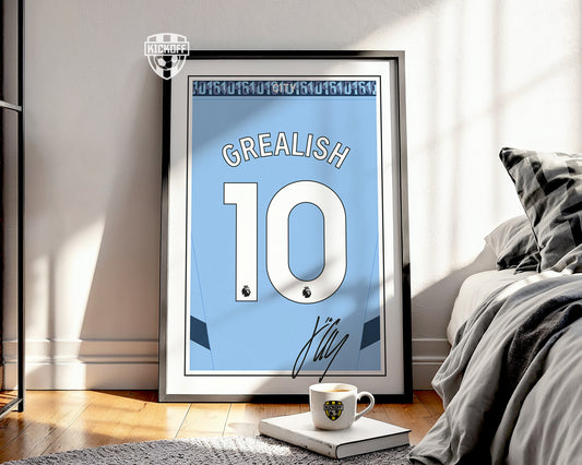 Jack Grealish 24/25 Man City Home Shirt Poster