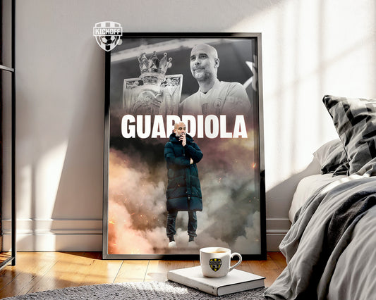 Pep Guardiola Man City Poster