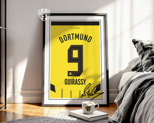 Serhou Guirassy 24/25 Dortmund Home Shirt Poster