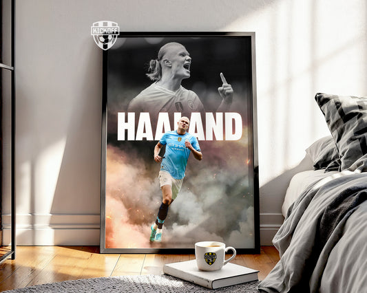 Erling Haaland Man City Poster