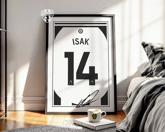 Alexander Isak 24/25 Newcastle Utd Home Shirt Poster
