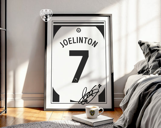 Joelinton 24/25 Newcastle Utd Home Shirt Poster