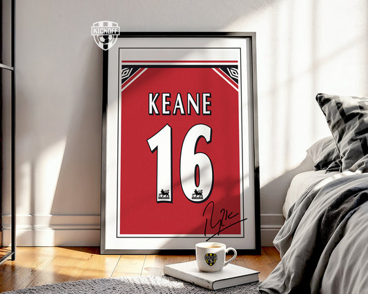 Roy Keane 98/99 Man Utd Classic Home Shirt Poster