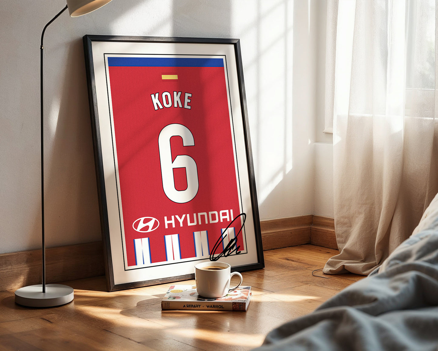 Koke 24/25 Athletico Madrid Home Shirt Poster