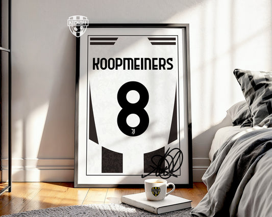 Teun Koopmeiners 24/25 Juventus Home Shirt Poster