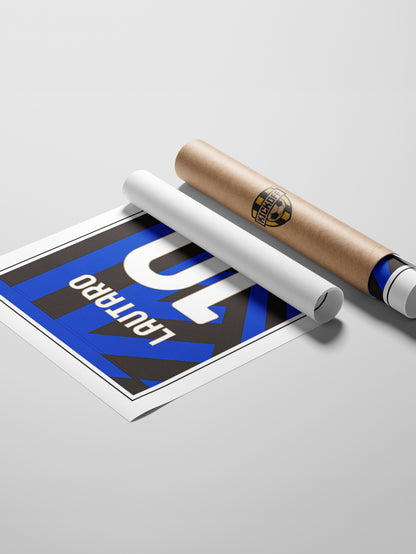 Lautaro Martinez 24/25 Inter Milan Home Shirt Poster