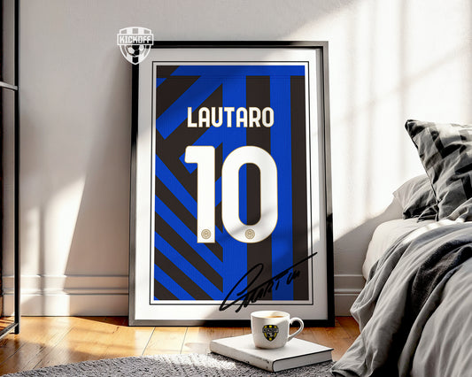 Lautaro Martinez 24/25 Inter Milan Home Shirt Poster
