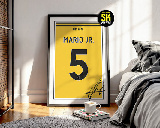 Mario Lemina 24/25 Wolves Home Shirt Poster