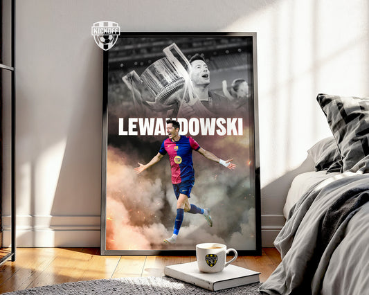 Robert Lewandowski Barcelona Poster
