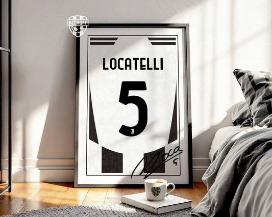 Manuel Locatelli 24/25 Juventus Home Shirt Poster