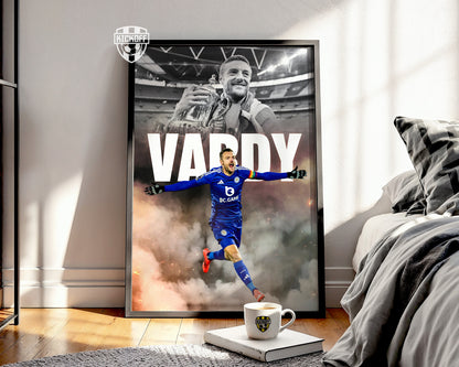 Jamie Vardy Leicester City Poster