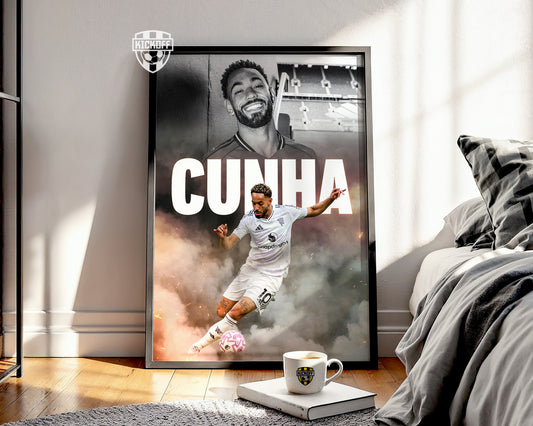 Matheus Cunha Man United Poster