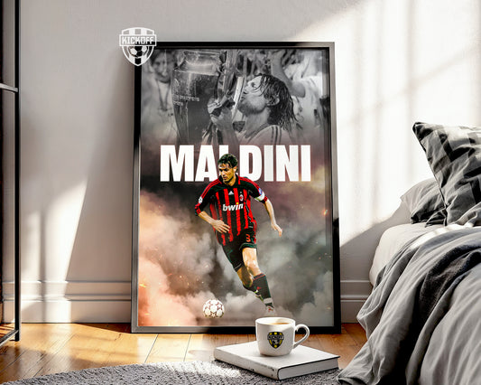 Paolo Maldini AC Milan Poster