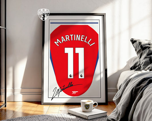 Gabriel Martinelli 24/25 Arsenal Home Shirt Poster
