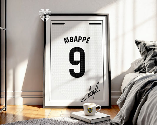 Kylian Mbappe 24/25 Real Madrid Home Shirt Poster