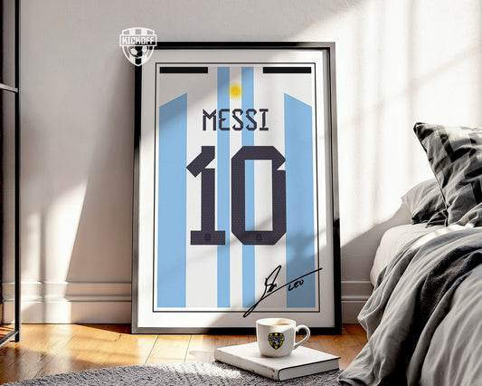 Lionel Messi Argentina 2022 World Cup Shirt Poster