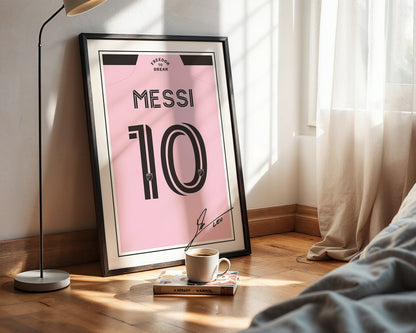 Lionel Messi 24/25 Inter Miami Home Shirt Poster