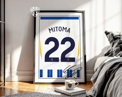 Kaoru Mitoma 24/25 Brighton Home Shirt Poster