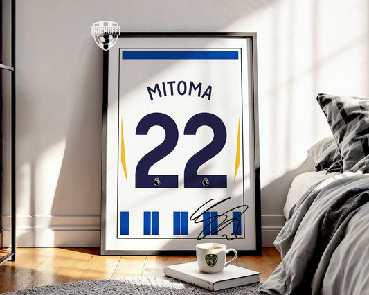 Kaoru Mitoma 24/25 Brighton Home Shirt Poster