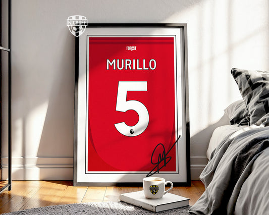 Murillo 24/25 Nottingham Forest Home Shirt Poster