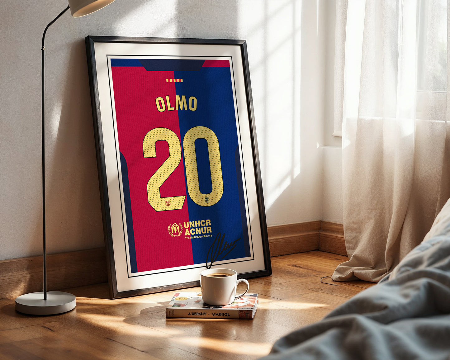 Dani Olmo 24/25 Barcelona Home Shirt Poster