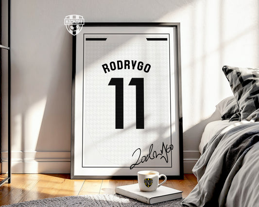 Rodrygo 24/25 Real Madrid Home Shirt Poster
