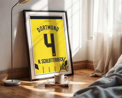Nico Schlotterbeck 24/25 Dortmund Home Shirt Poster