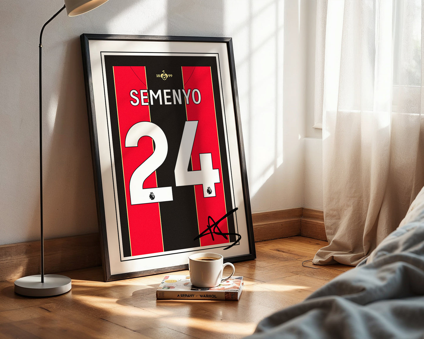Antoine Semenyo 24/25 AFC Bournemouth Home Shirt Poster
