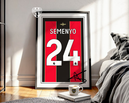 Antoine Semenyo 24/25 AFC Bournemouth Home Shirt Poster