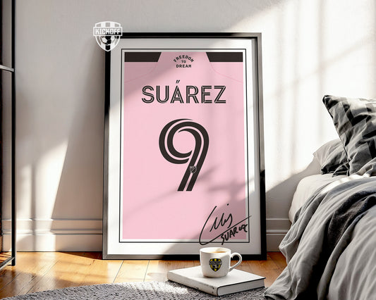 Luis Suarez 24/25 Inter Miami Home Shirt Poster