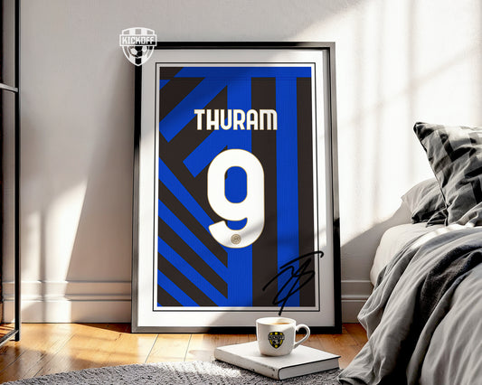 Marcus Thuram 24/25 Inter Milan Home Shirt Poster