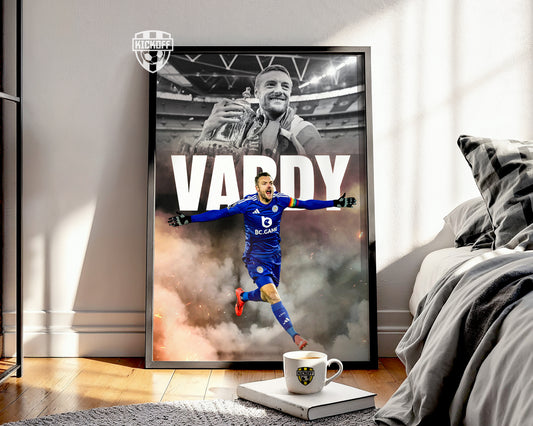 Jamie Vardy Leicester City Poster