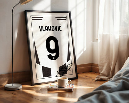 Dusan Vlahovic 24/25 Juventus Home Shirt Poster