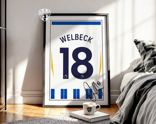 Danny Welbeck 24/25 Brighton Home Shirt Poster